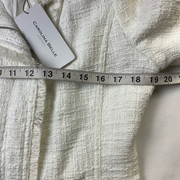 Carilina Belle women’s cream textured jacket size M NWT - Picture 6 of 11